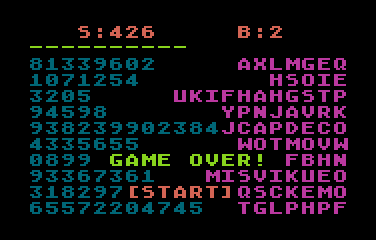 ALPHANUM-gameover